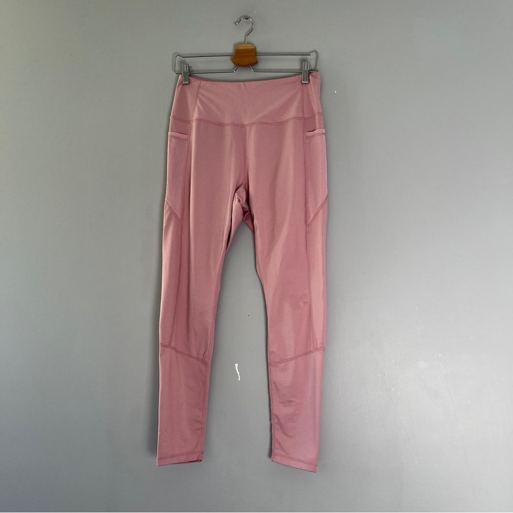 Reebok Pink Workout Leggings Stretch Size Medium